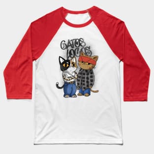 Gatos locos Baseball T-Shirt